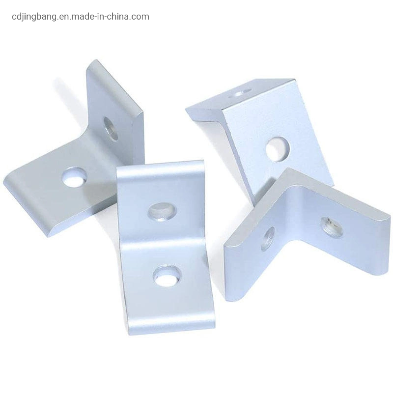 Custom Aluminium Profile Flat Right Corner Connect Angle Bracket