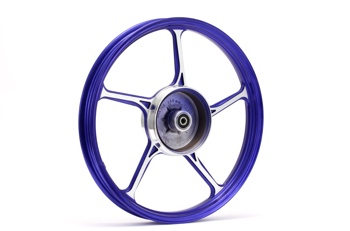 LC135 Type 511 Blue Motorcycle Rims 17 Inch CNC