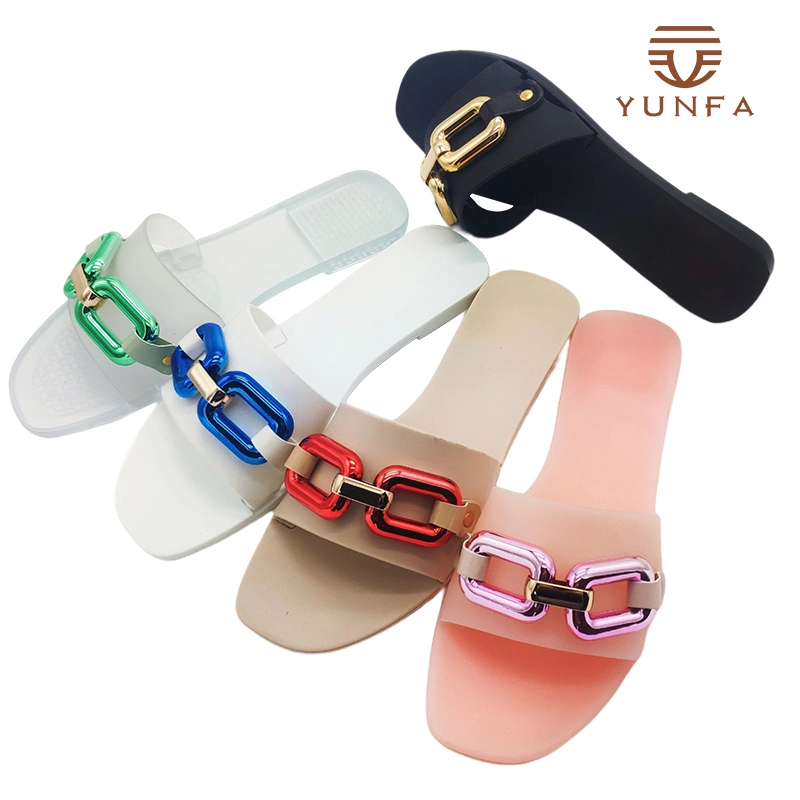 Fashion Jelly Ladies Sandals Women Latest Footwear PVC Slippers