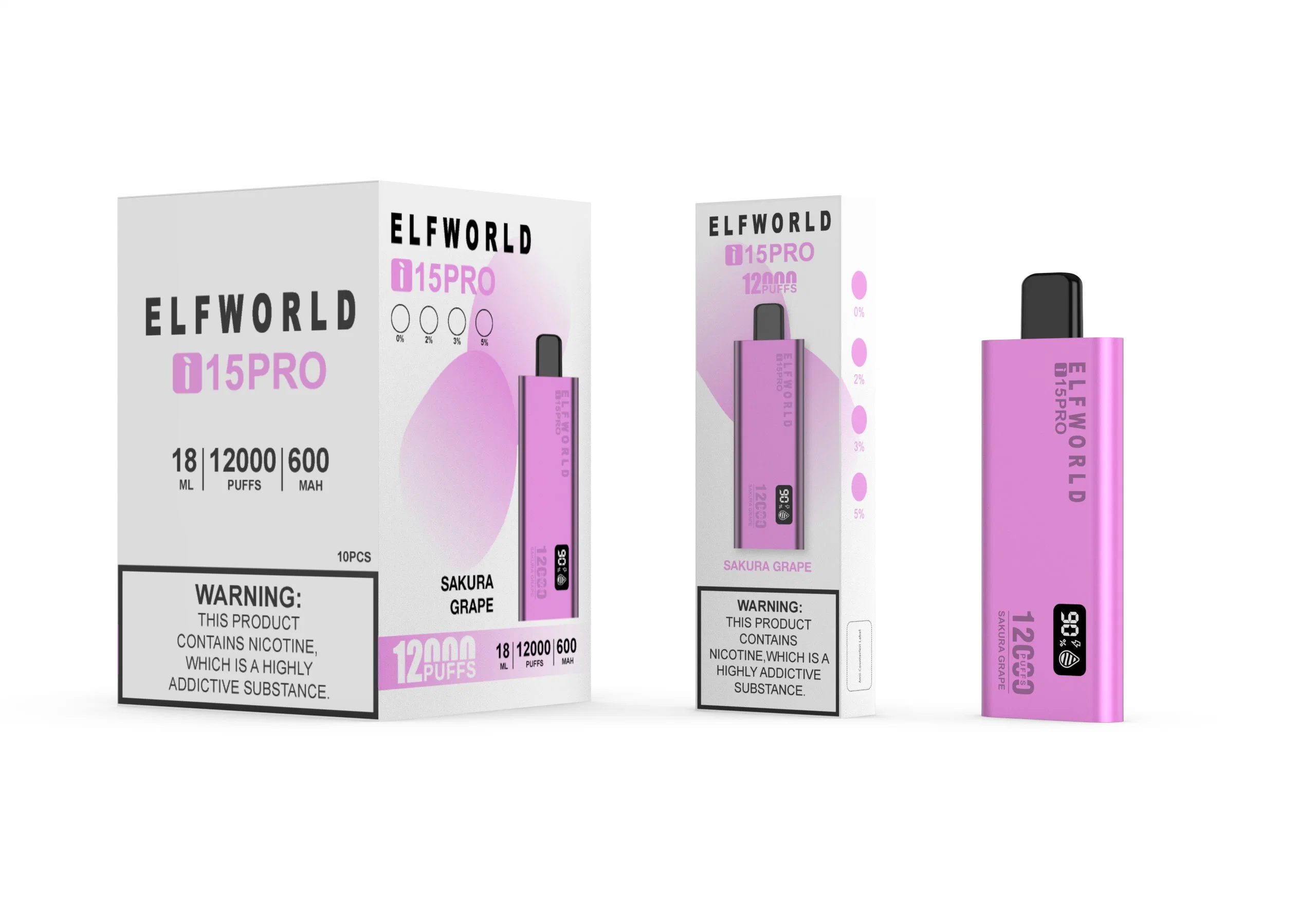 Elfworld I15PRO 12000 Puffs Digital Indicator Long Lasting Pen Mesh Coil OEM Lost Elf Vape Big Bang Mode Disposable Manufacturer Distributor UAE