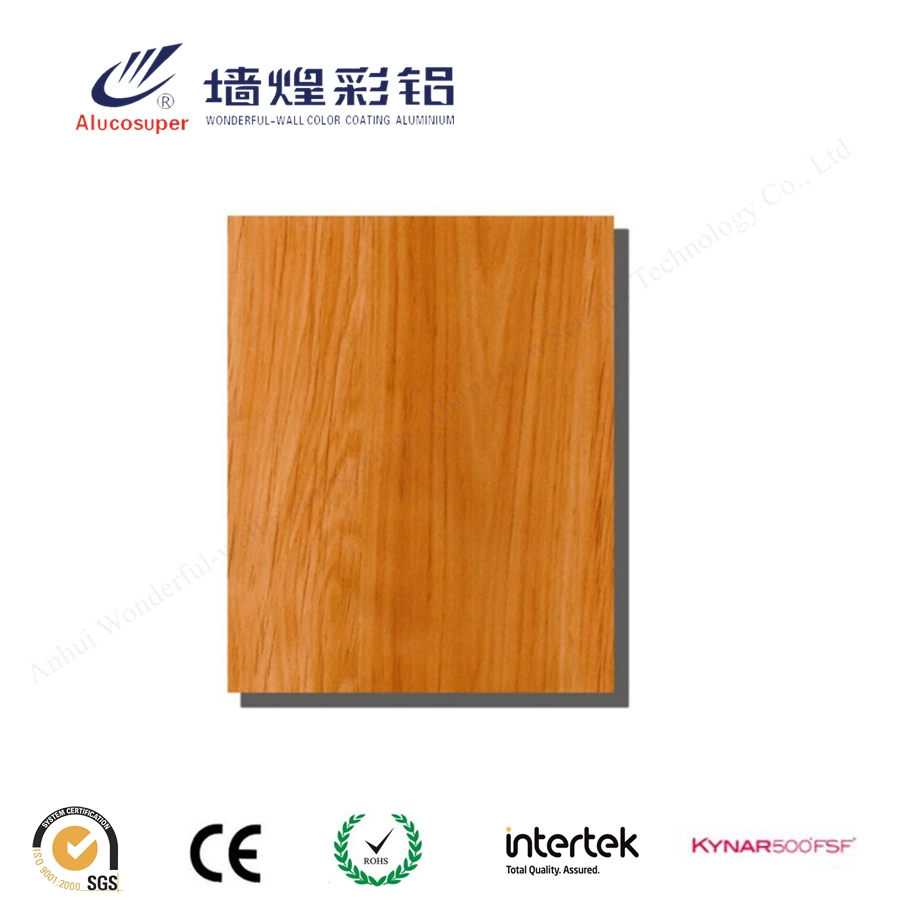 Wood Grain PVC Decorative Metal Sheet Panels for Wall Panels