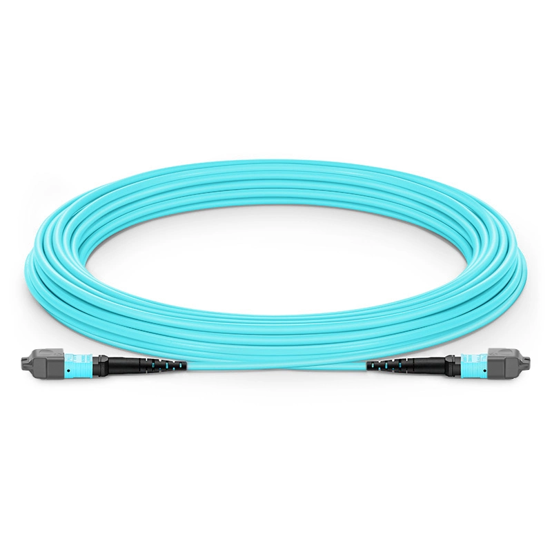 8-144 personalizada MTP 12 fibras multimodo OM3 Elite Cable troncal Aqua