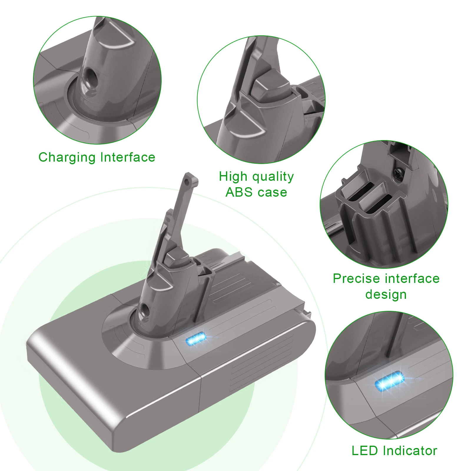 Li-Ion-Akku 21,6V 7000mAh für Dyson V8 Staubsauger