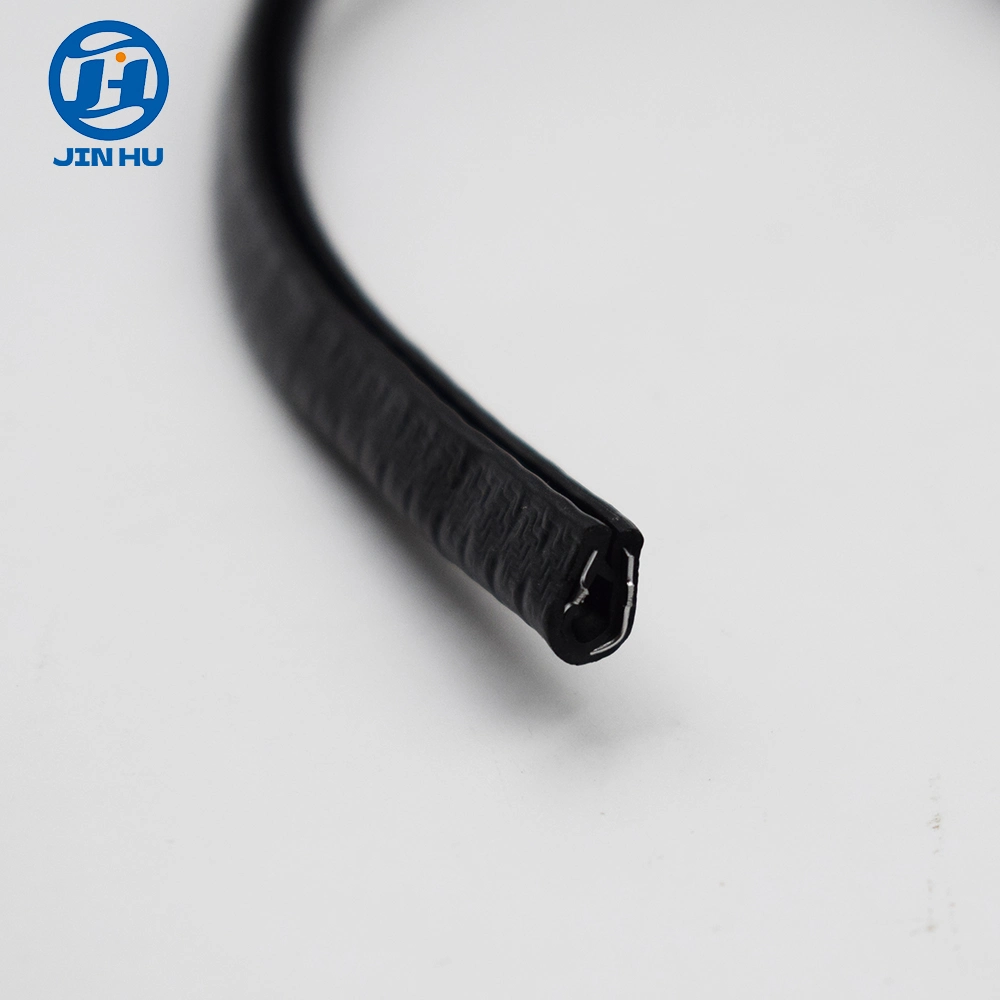 Windshield Rubber Edge Trim with Metal Extrusion PVC Plastic Seal Strip