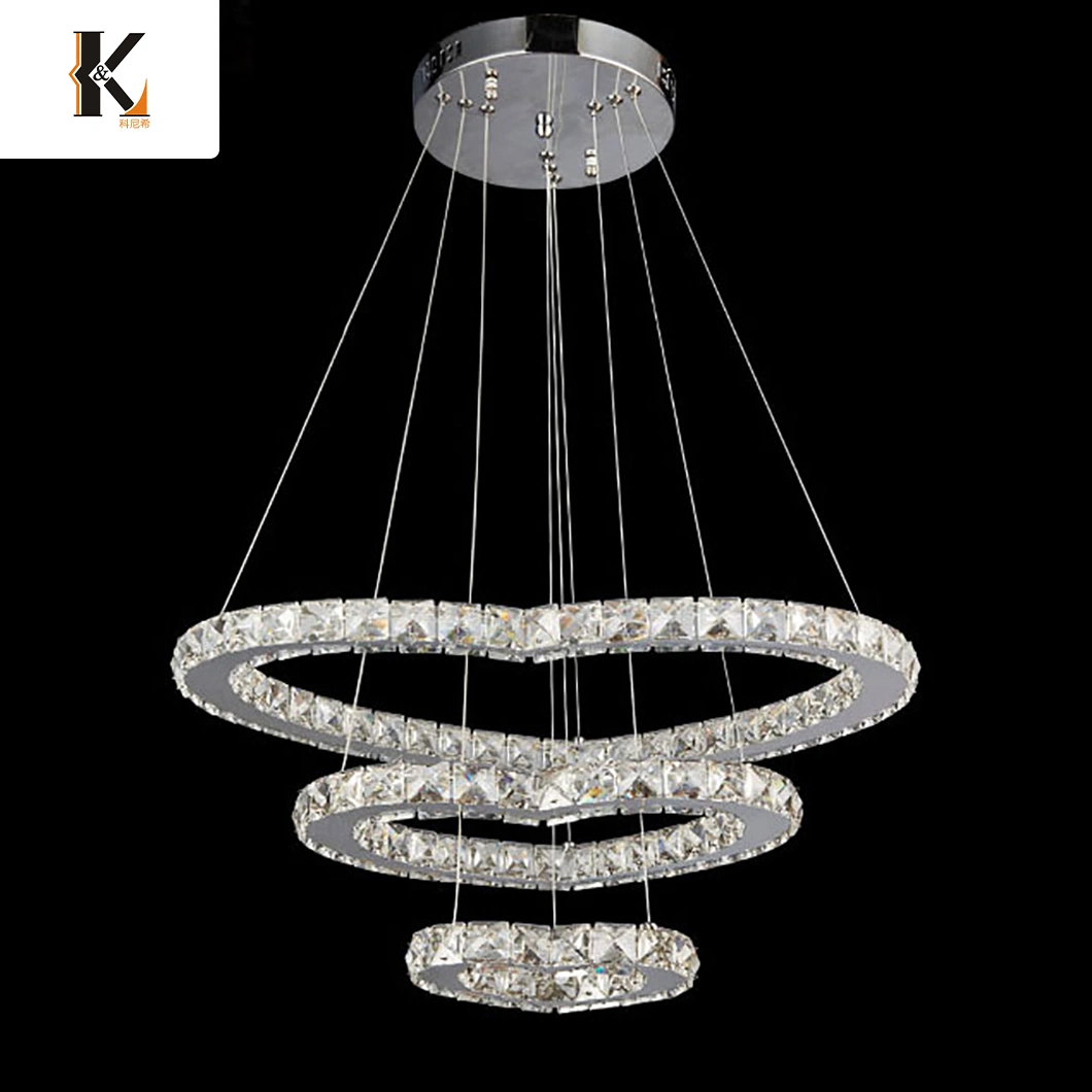 Konig Lighting China White Drum Crystal Chandelier Factory Professional Living Kitchen Luxury LED Crystal Lamp European Style Crystal Chandelier