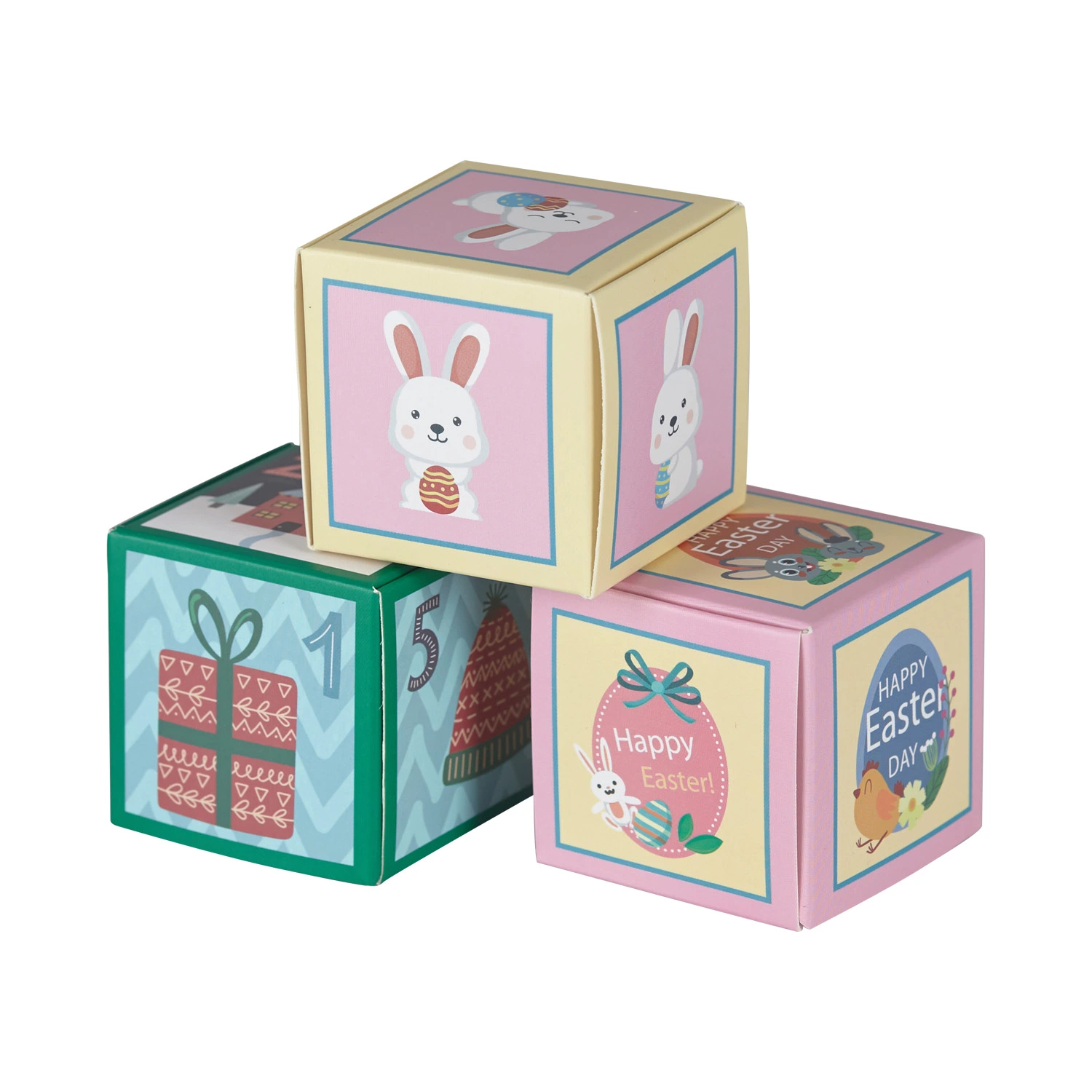 Small Size Food Packaging Box Wholesale/Supplier Popular Design Figure Cube Shaped Food Grade Soft Foldable Box Chocolate Candy Sweet Pastry Take Away Paper Box