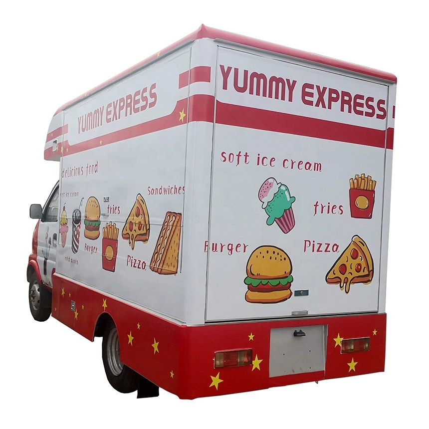 Outdoor Mobile Kitchen Fast Food Truck with Cooking Equipment for Selling Hot Drink and Food on The Street