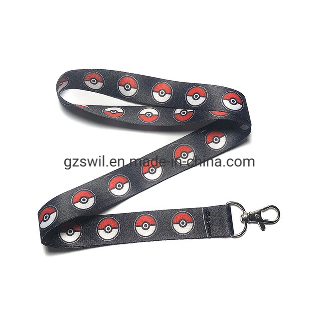 ID-Kartenhalter Kundenspezifisches Logo Polyester gedruckt Sublimation Lanyard