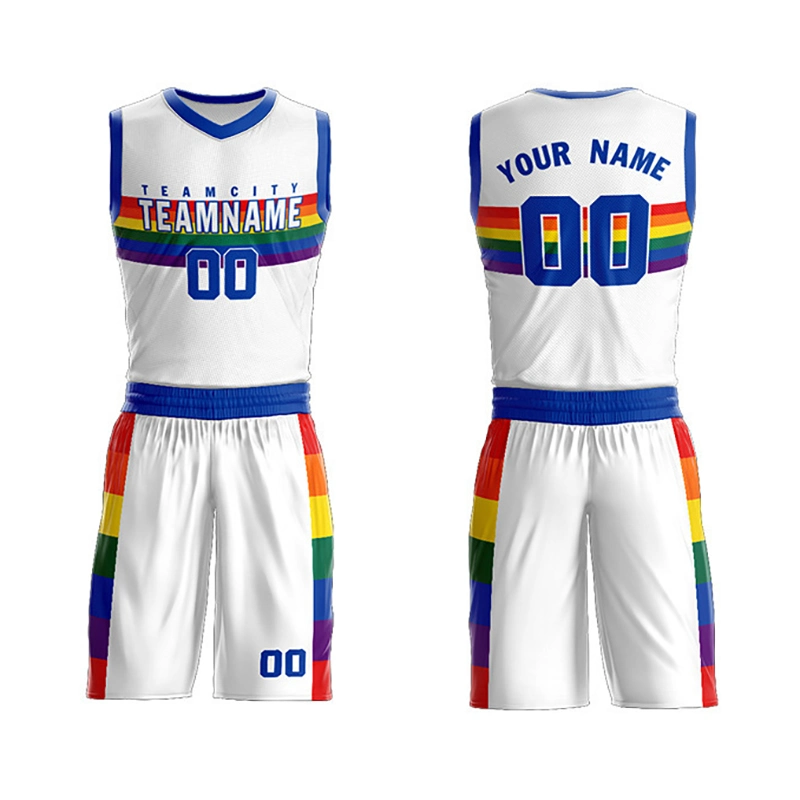 Custom Basketball Wear Jersey Shorts Sports Uniform Men&prime; S Sets Sublimation Reversible Practice Jersey Singlets Basketball Uniforms