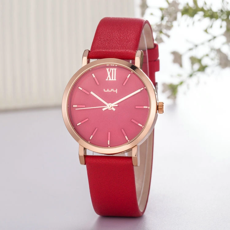 Ladies Watch ODM Leather Strap Fashion Watch (Wy-117D)