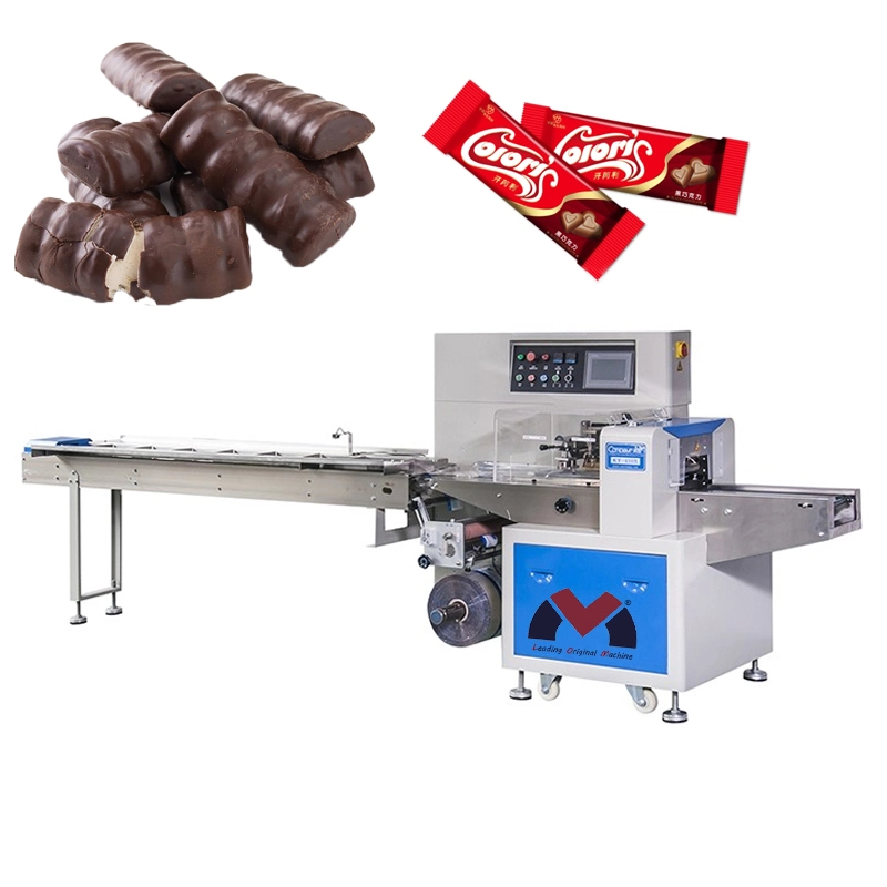 Full Automatic Pillow Packing Machine Frozen Food Soap Gummy Bear Hard Candy Wrapping Bread Mask Large Vegetable Multifunction