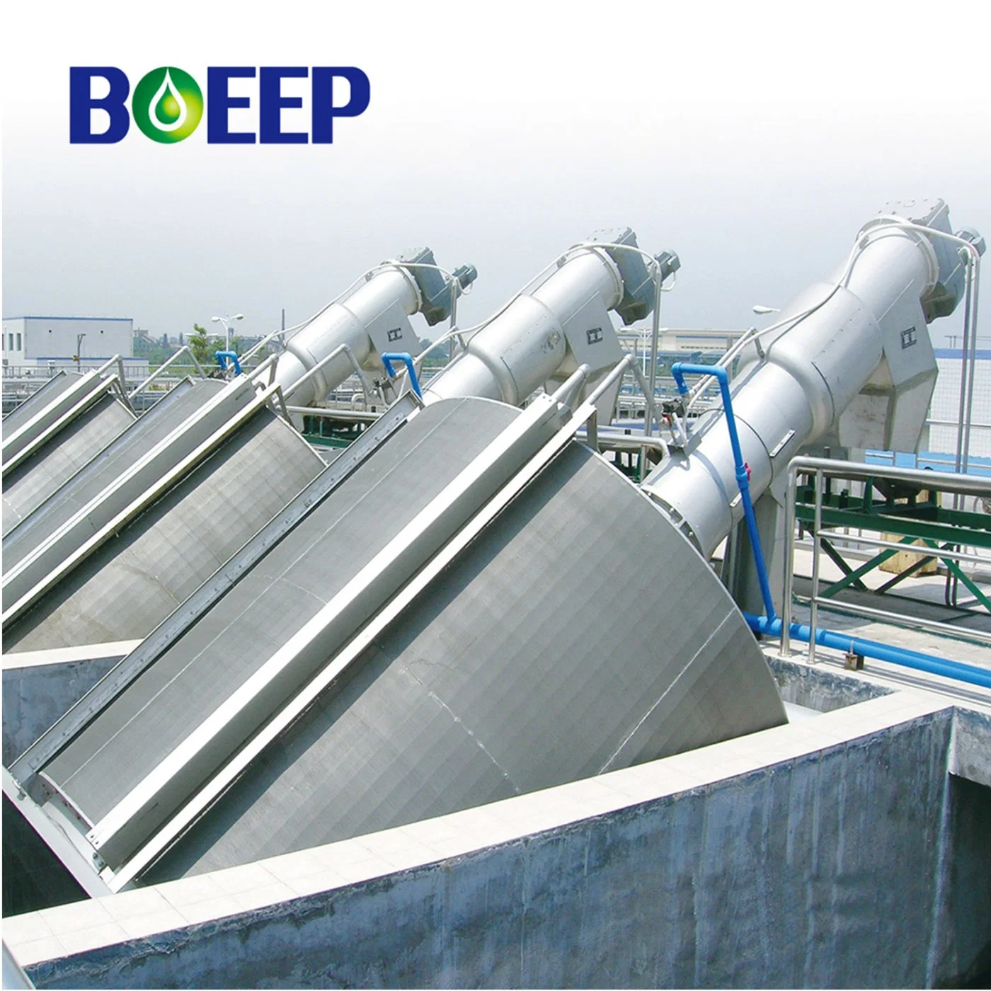 Stainless Steel Effluent Treatment Solid Separator Mechanical Rotary Drum Sieve Filter Screen Machine