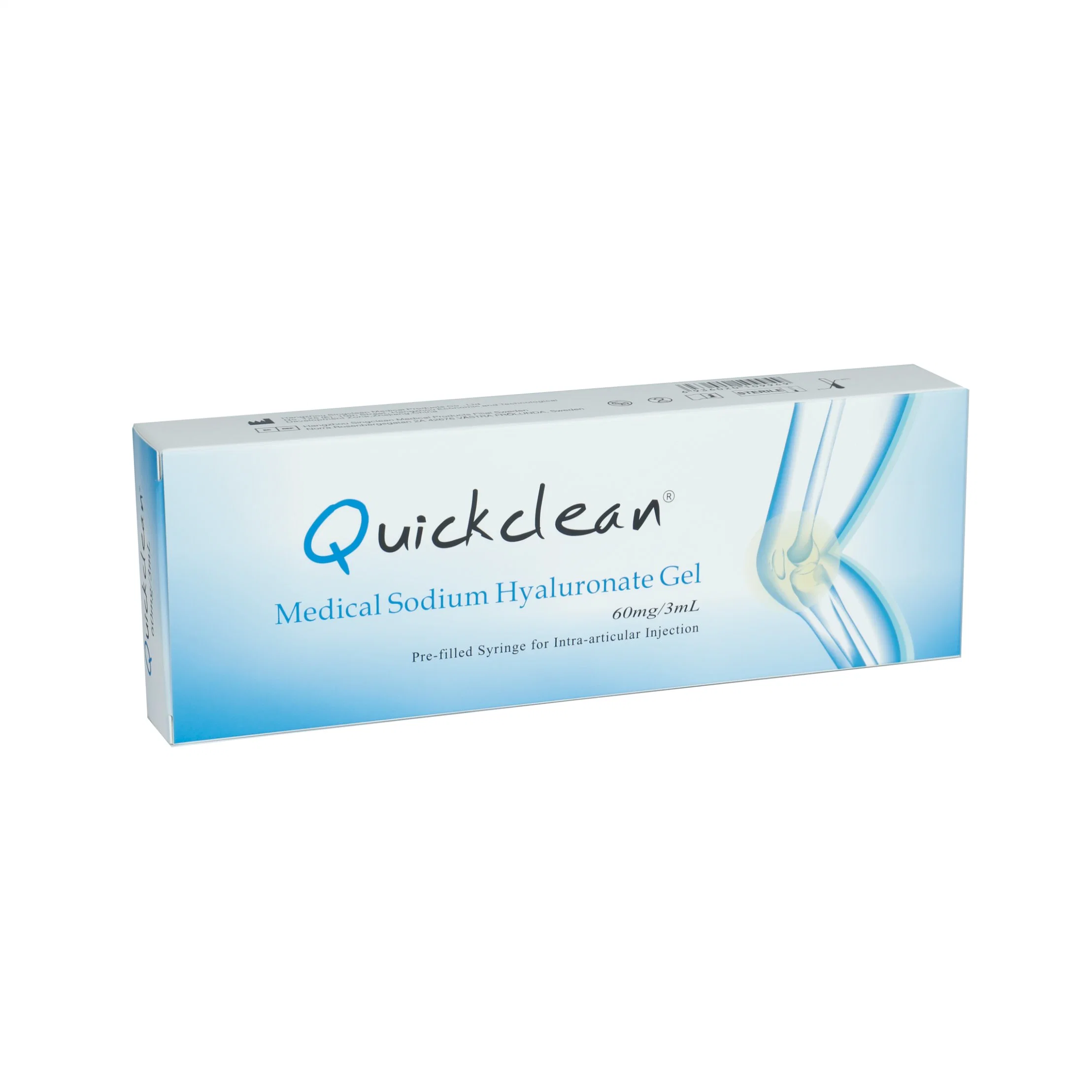 Quickclean One Shot Medical Sodium Hyaluronate Gel Hyaluronic Acid Intra-Articular Knee Injection for Pain Relief Bone Joint with CE