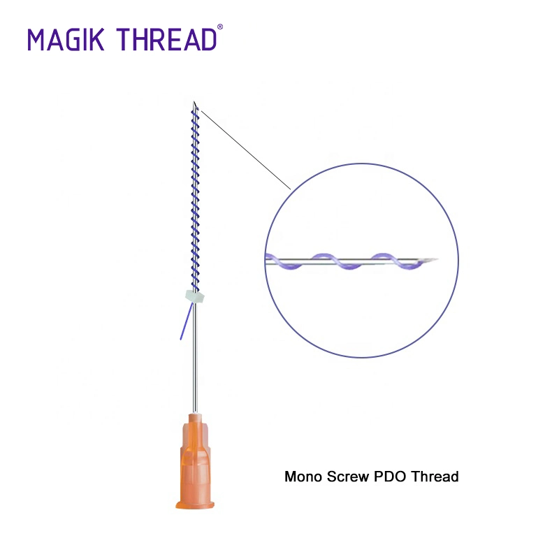 Corea tornillo de sutura quirúrgica Fadenlifting PDO Cat Fox Eyes PDO Rosca