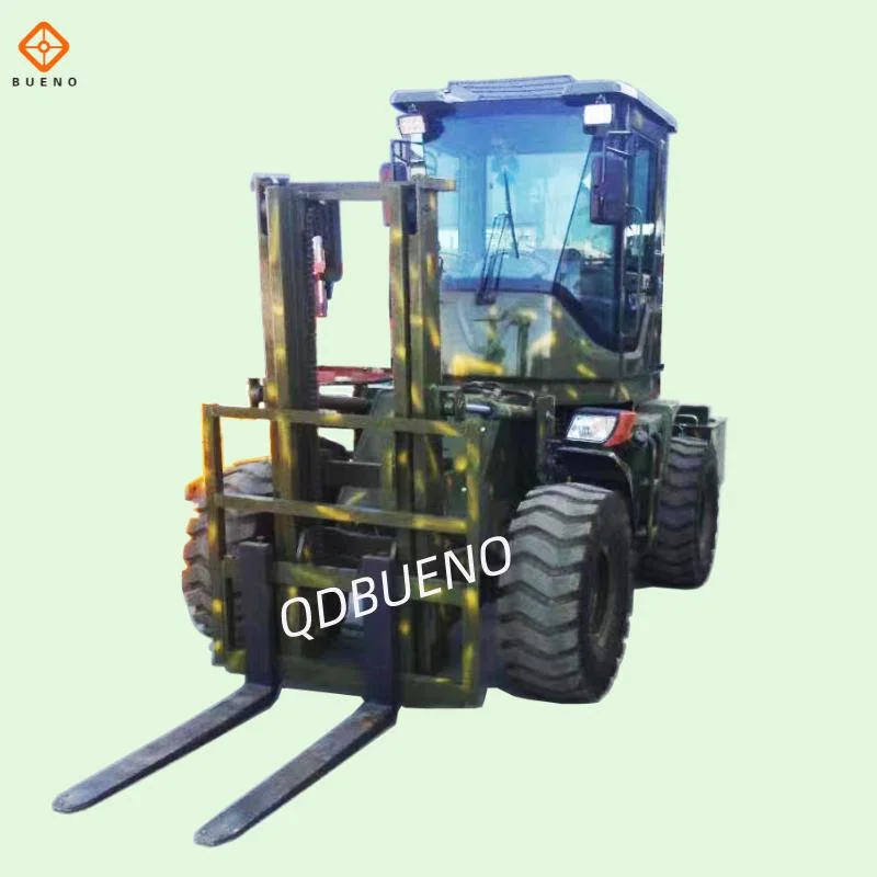 Bueno Brand 2-5 Tons 3m-6m Lifting Height Big Promotion Best Rough Terrain Electric Forklift Truck Mount