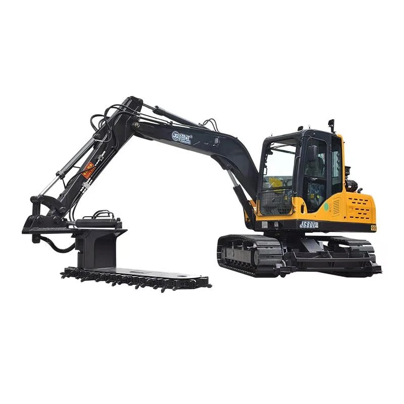 Modern Ballast Cleaner Operations Crawler Excavator Railway Machine