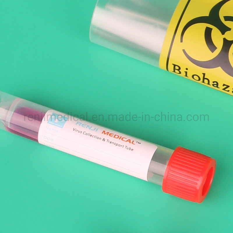 Fabricante del tubo de recogida de muestras de Disposable10ml VTM para aplicaciones médicas