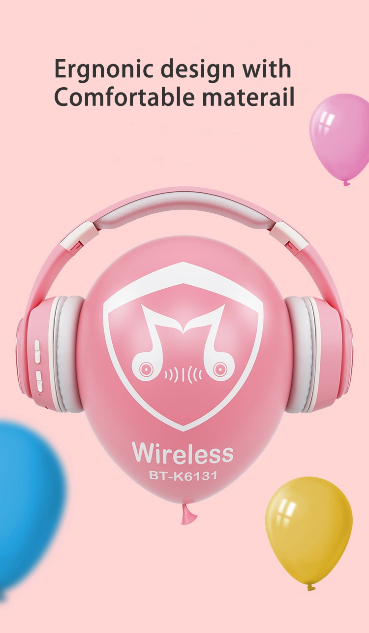 Macaron Color Glow Bluetooth Kopfhörer Drahtloser Kopfhörer RoHS-Drahtloser Kopfhörer