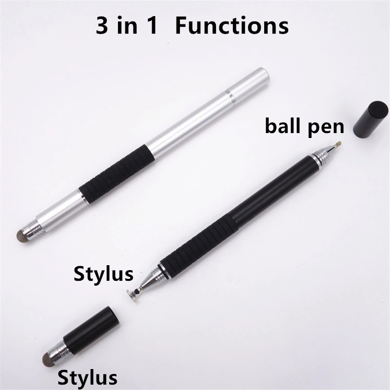 3 em 1 acções de promoção tela de toque capacitivo Stylus caneta de Esferas