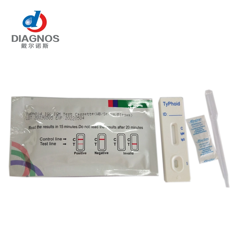 ISO 13485 Typhoid Igg/Igm Blood Grouping Rapid Test Typhoid Test Kit