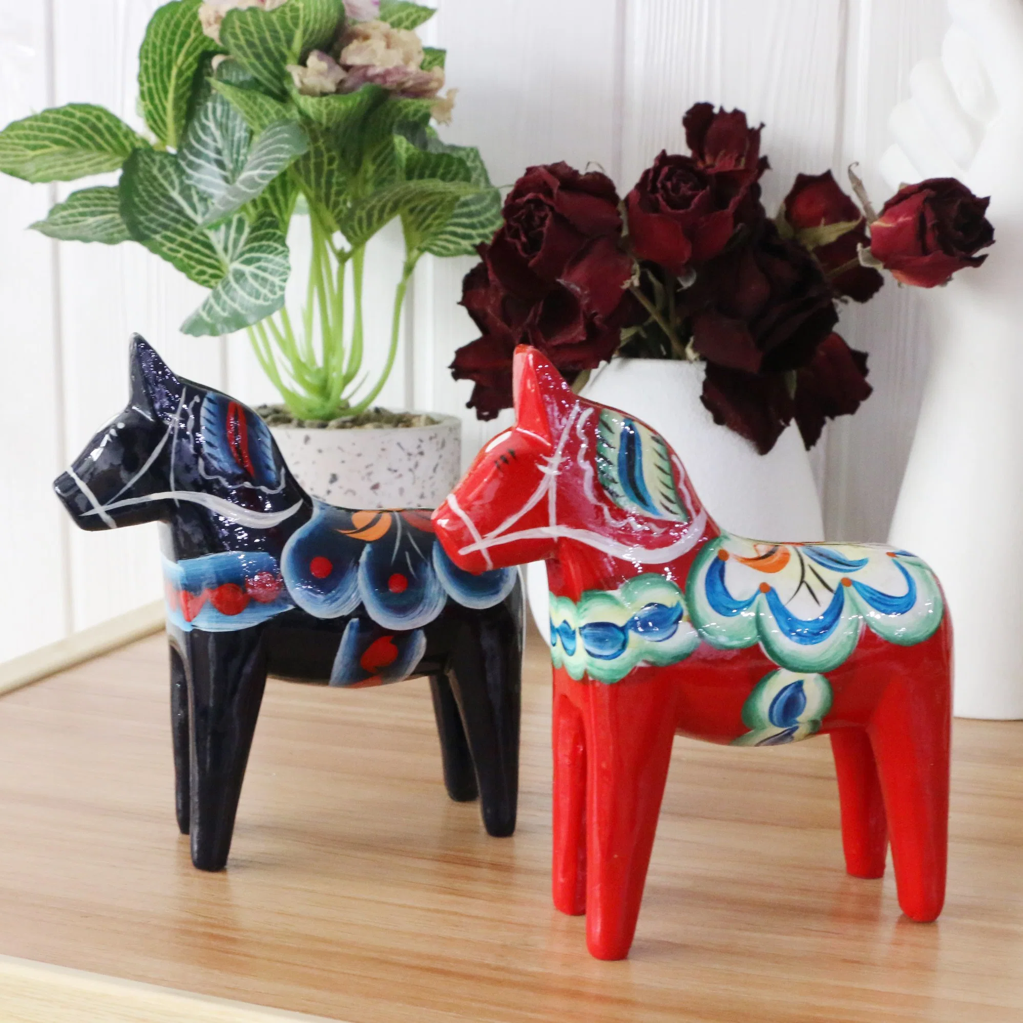 Traditional Dala Horse Figurien Sculpture for Business Gift