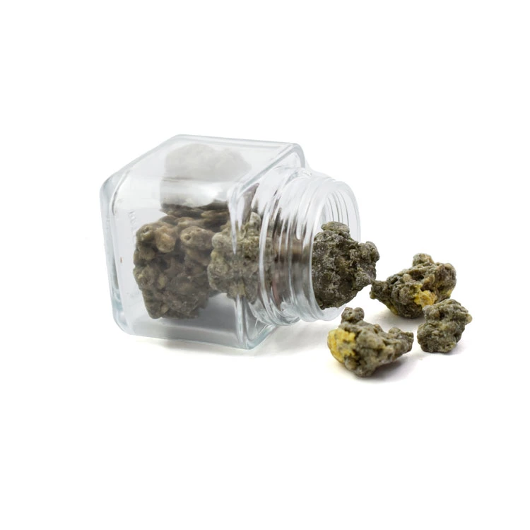 Cube de grade alimentaire emballages en verre Cr couvercle en plastique du bol en verre clair avec 2oz 3oz 4oz pour la nourriture limandes cosmétique de soins personnels et de bourgeons séchés à l'emballage