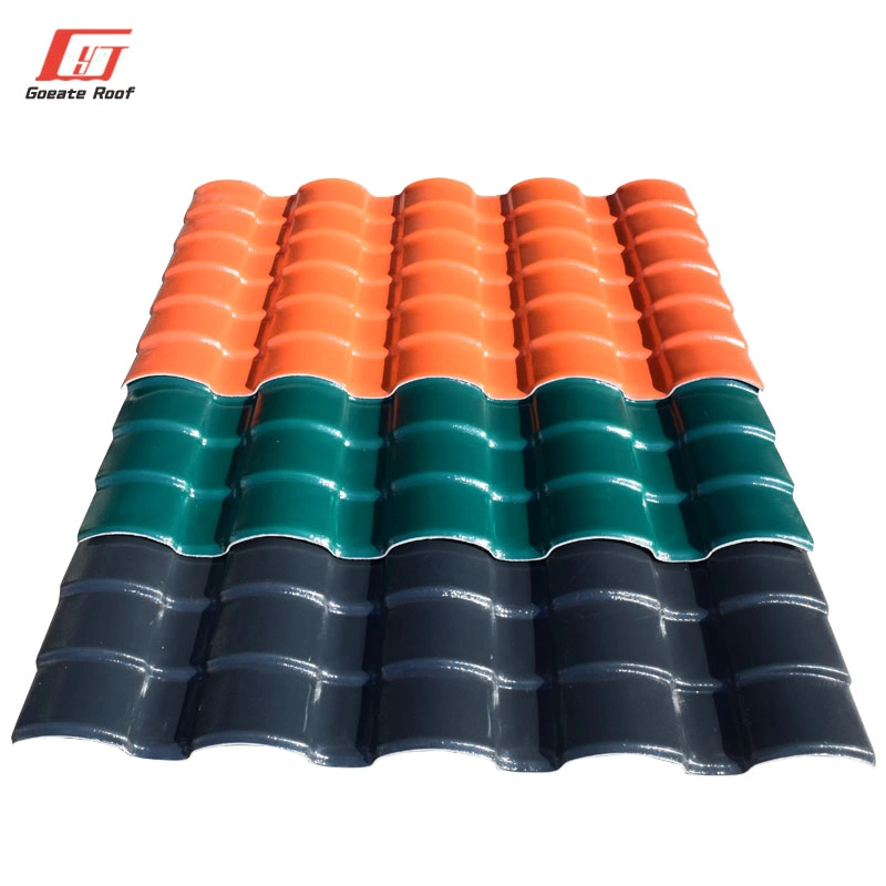 Light Weight 1050mm Corrugated Shingle Roof Tile PVC Plastic Roof Sheet