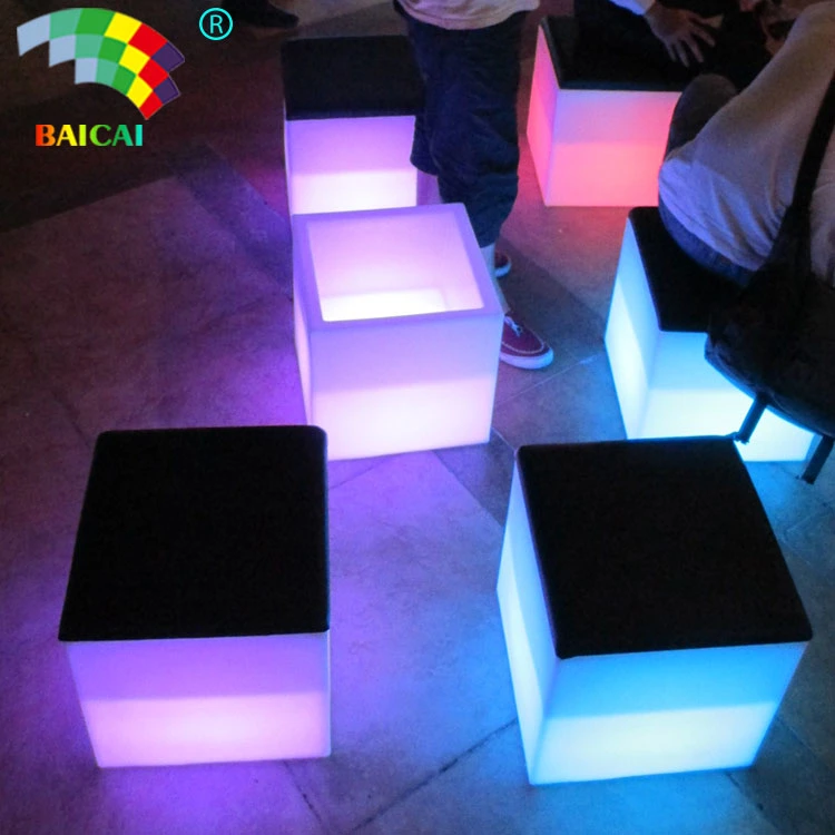 LED Light up Cube Outdoor Furniture LED Cube Chair for Bar Furniture on Sale