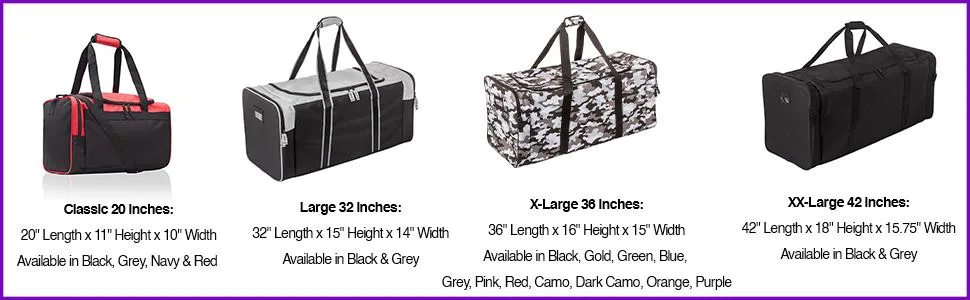 Heavy Duty Multi Pocket Large Sports Gym Equipment 3-Pocket Travel Duffel Bag Hockey Bag