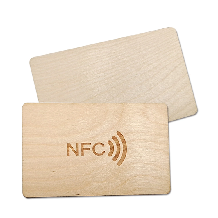 معيار صديق للبيئة قابل لإعادة التدوير مع NFC الأعمال الخشبية فندق تأمين RFID البطاقة الذكية