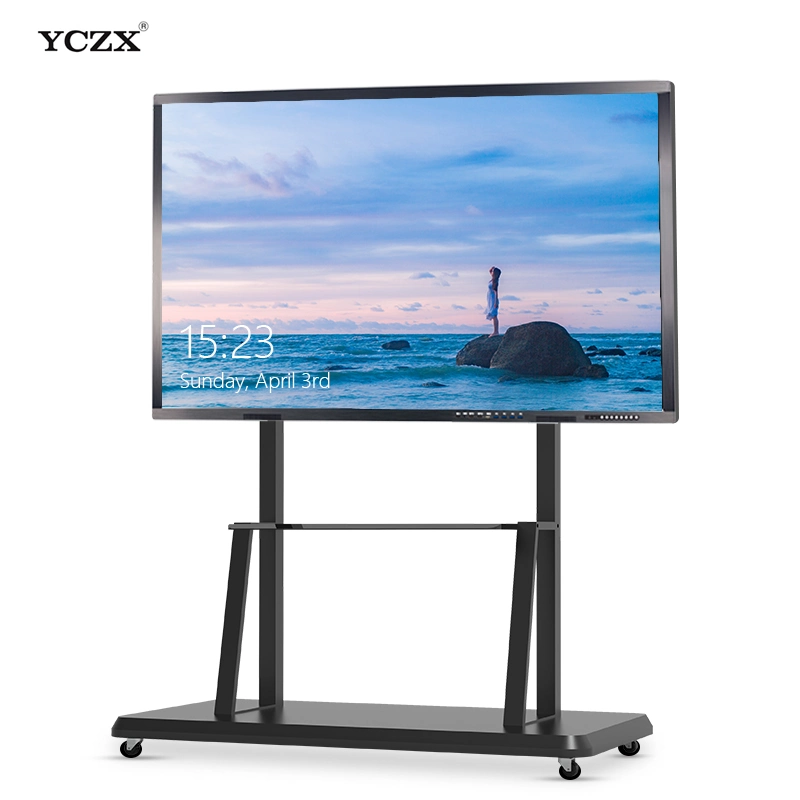 Interactive Whiteboard Mobile Floor Stand with Movable Wheels Interactive Board