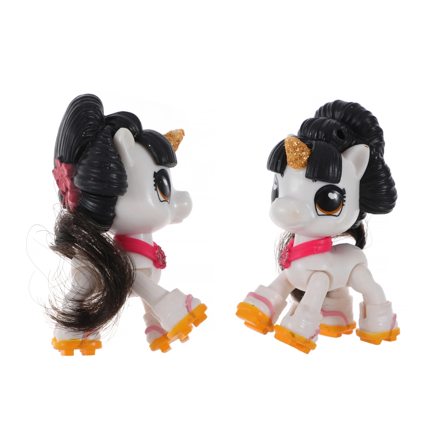 Plastic Pony Cartoon Flocking PVC Injection Moulded Figure