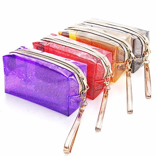 Bolsas de cosméticos impermeable transparente de PVC bolsa de aseo con cremallera de la bolsa de maquillaje claro portátil