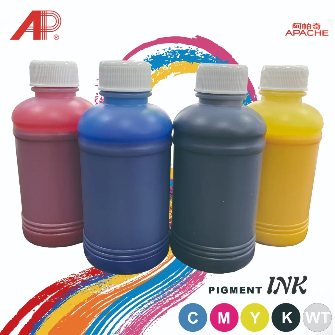 Popular and Vivid Color Dtf Pigment Ink Cmyk+W Color