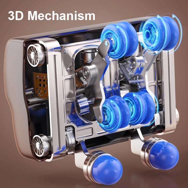 Chaise de massage à bascule extensible thaïlandaise 4D avec contrôle vocal AI et fonction de massage multifonction à pression d'air commerciale.