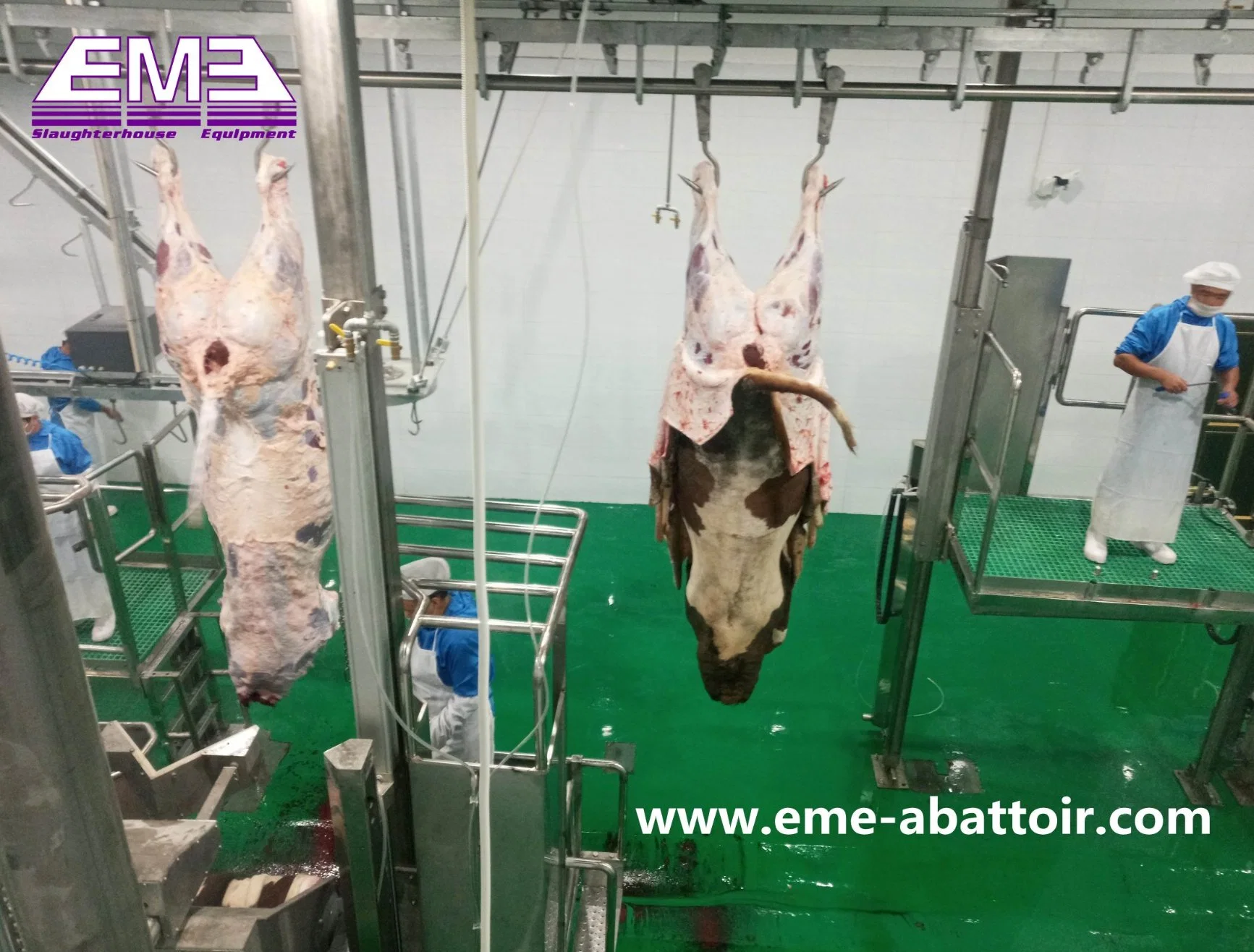 Machine de traitement de la viande de vache de machines d'abattage de bovins de l'équipement en abattoir Re-Hanging plate-forme de l'abattage de la machine