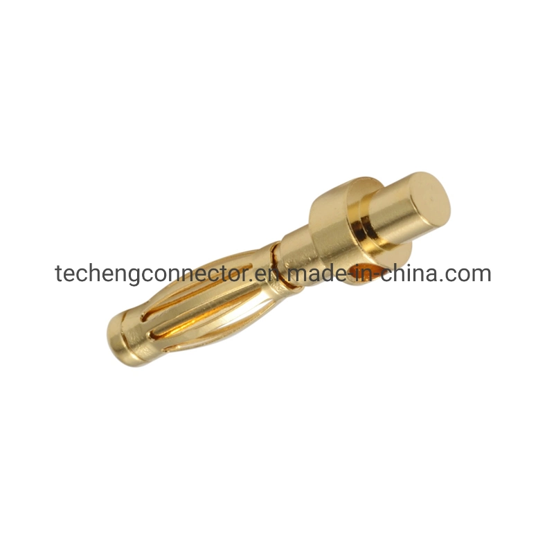 M3, M4, M5 Thread 4mm Banana Test Connector, 4mm Plug, Panel Mount, Gold Plated Multi Contacts