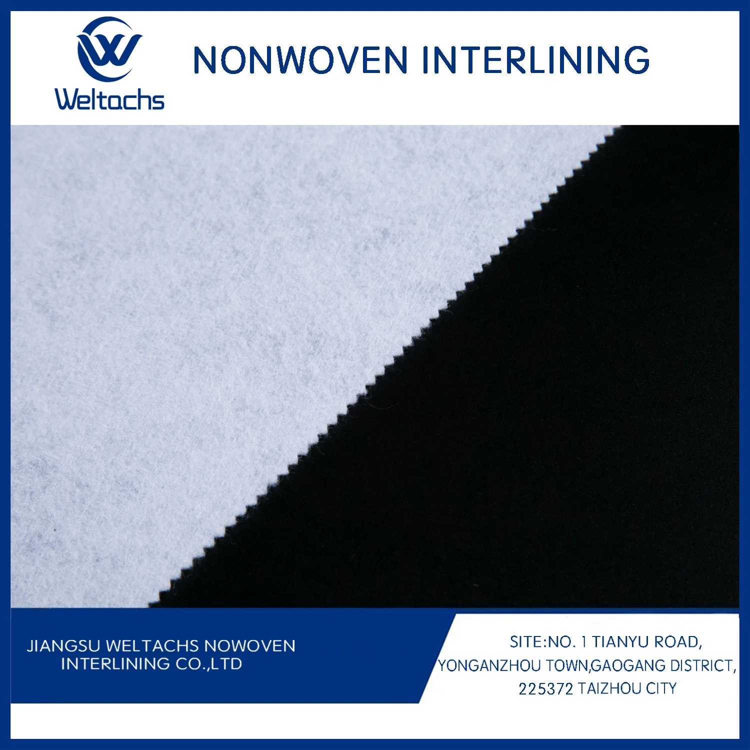 100% Polyester Nonwoven pour les interlinings Chemical Bond pour les vêtements Super Blanc