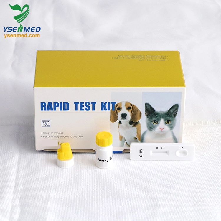 Tiras de teste rápidas para medicina veterinária Ysenmed Equipamento médico CHW AG Canine Teste rápido do antigénio do heartworm