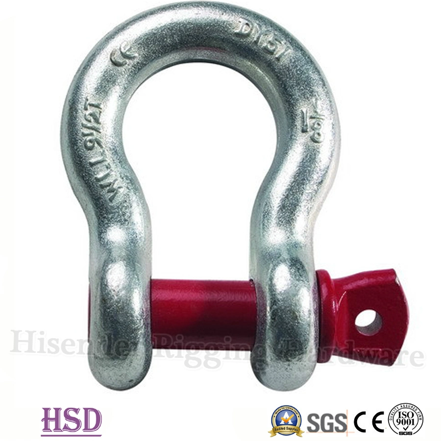 Rigging E. Galvanized G2150 D Type Forged Anchor Chain Shackle