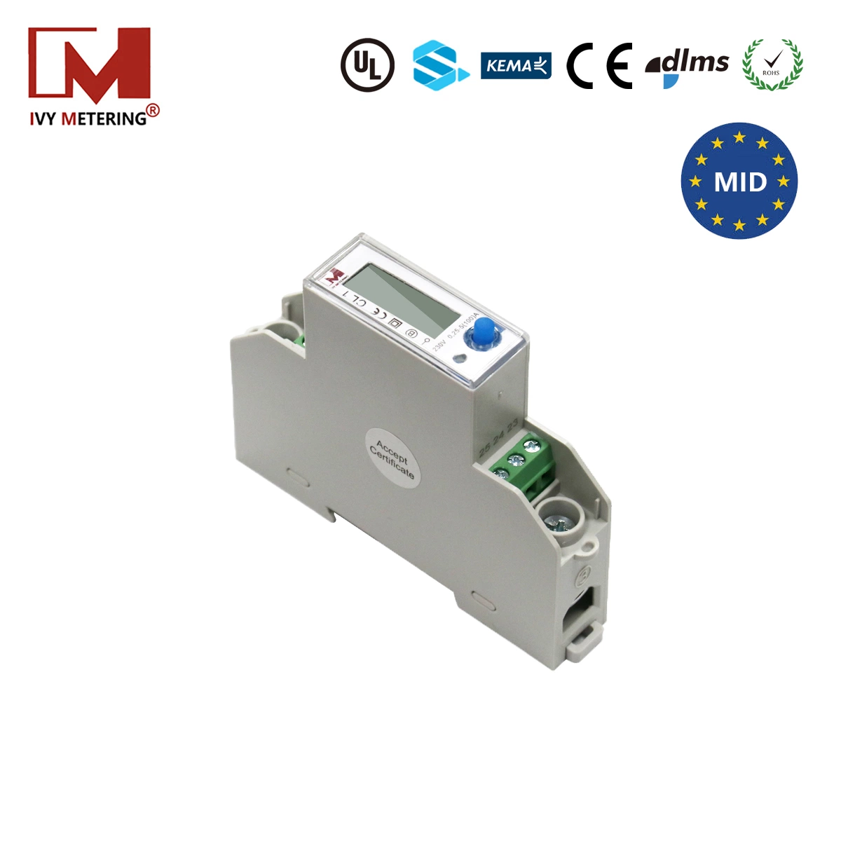 Phase unique Modbus RS485 bidirectionnel Grid-Tied Kwh mètre pour le système solaire