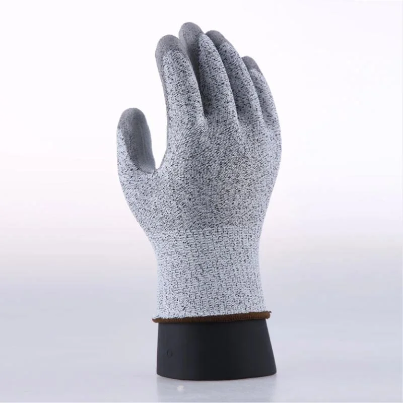 Commerce de gros de la fabrication de la protection de la sécurité du travail Palm enduit PU Gants résistants aux coupures