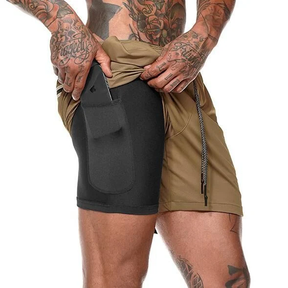 Mens Running Shorts Quick Drying Training Exercise Jogging Short