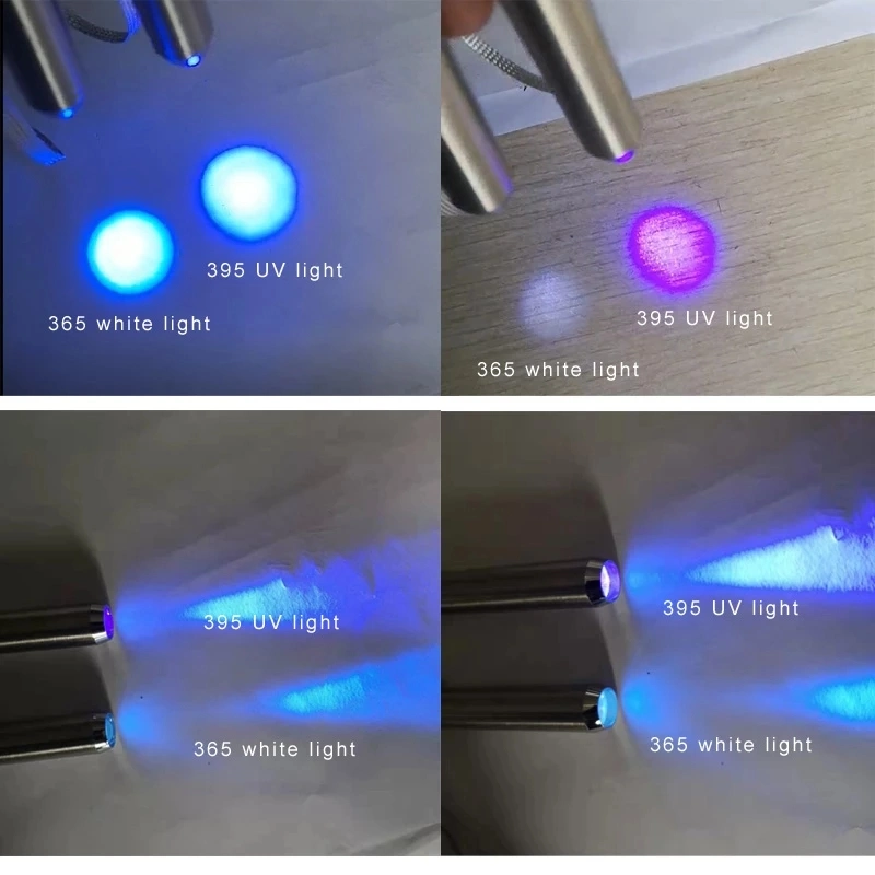 Pluma de detección de agente fluorescente, lámpara portátil de luz ultravioleta con gafas, linterna azul antirrayos ultravioleta, luz púrpura