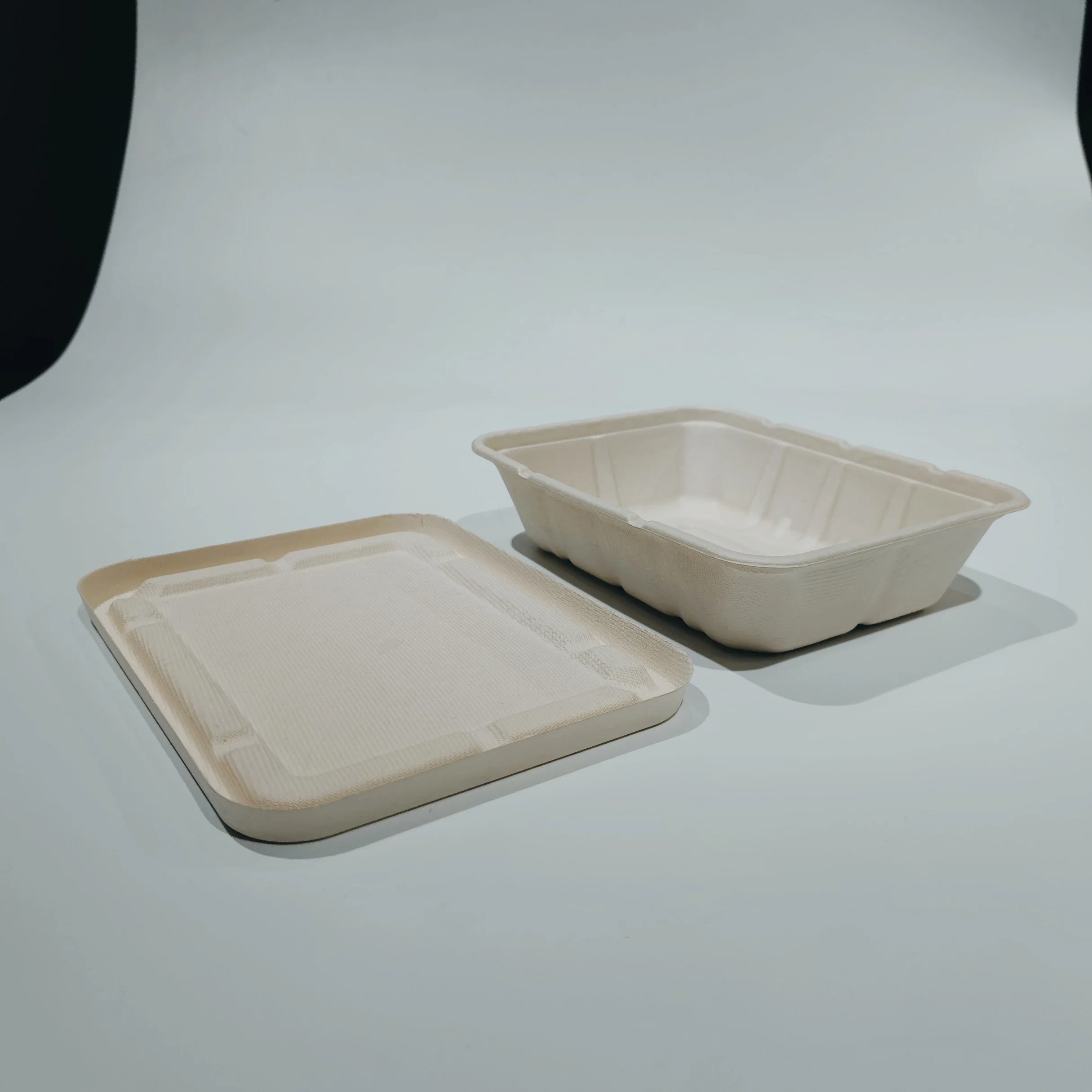 Disposable Biodegradable Takeaway Food Container Sugar Cane Bagasse Lunch Box Meal Prep