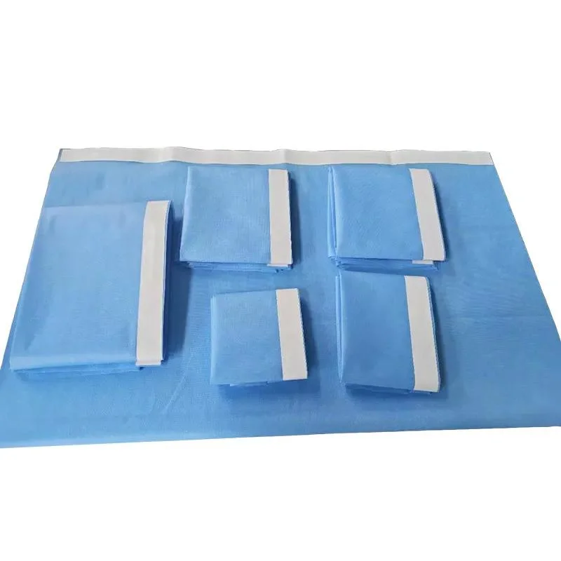 CE/ISO13485 SMS Waterproof Disposable Medical Eo Sterile Surgical Drapes