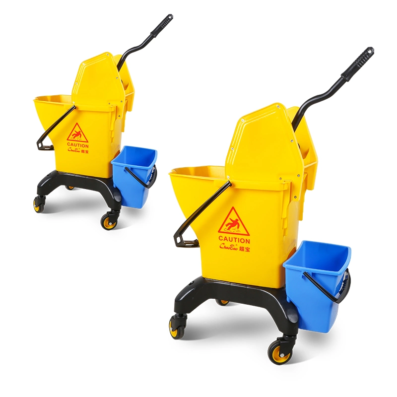 28L Yellow Thickened Water Truck Squeeze Bucket Mop Bucket