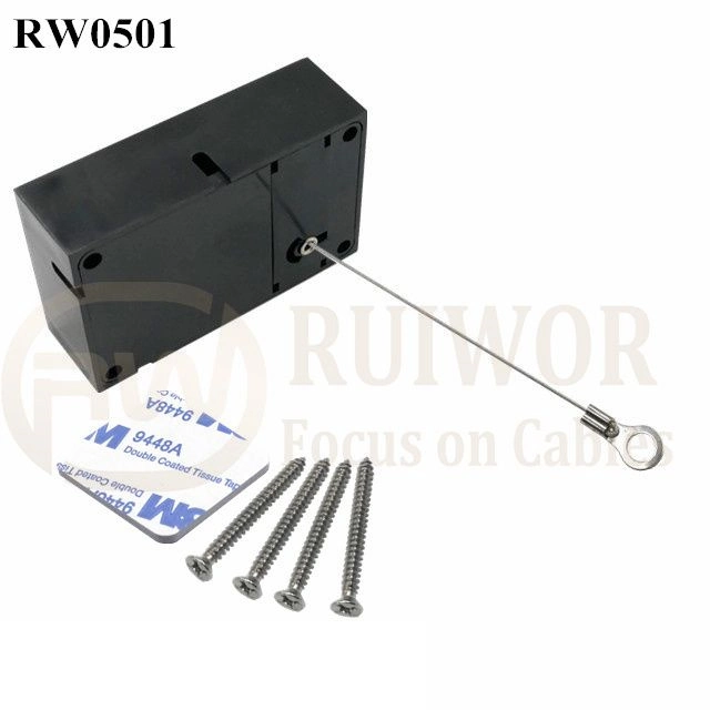 RW0501 boîtier de tirage antivol Cuboid avec cosse à anneau interne Trou 3 mm 4 mm 5 mm pour option