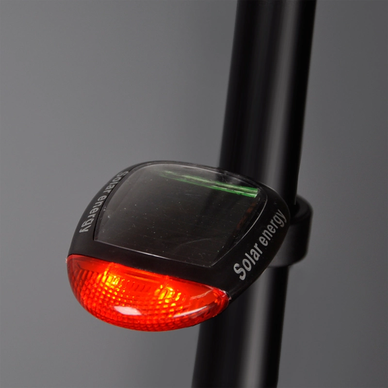 Outdoor LED Bicycle Light Accessories Solar Rechargeable Bright Bicycle Tail light