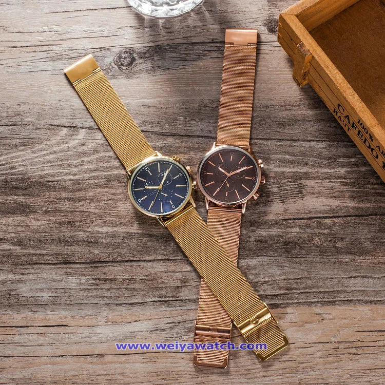 Custom Logo Swiss Quartz Watch Fashion Wrist Watches for Couple (WY-17016E)